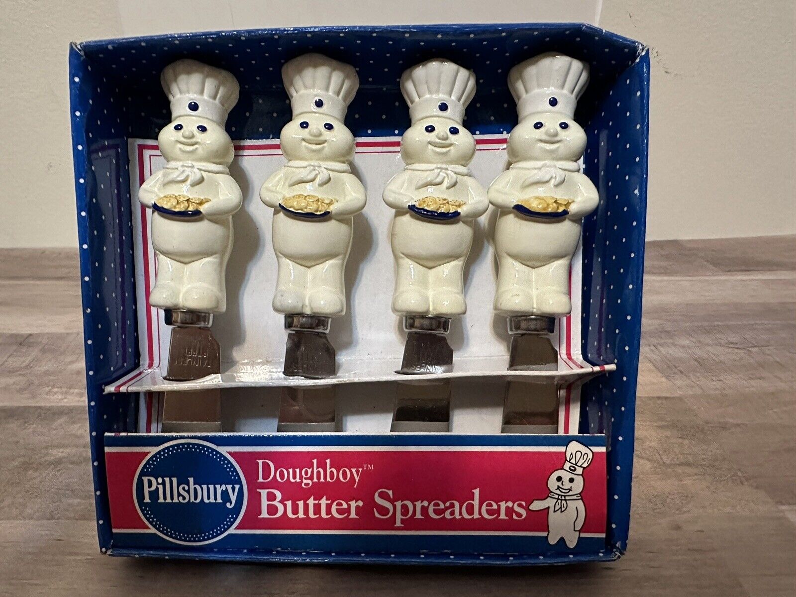 Vintage Pillsbury Doughboy Poppin Fresh Butter Spreaders ~ Lot of 4 ~ 1999