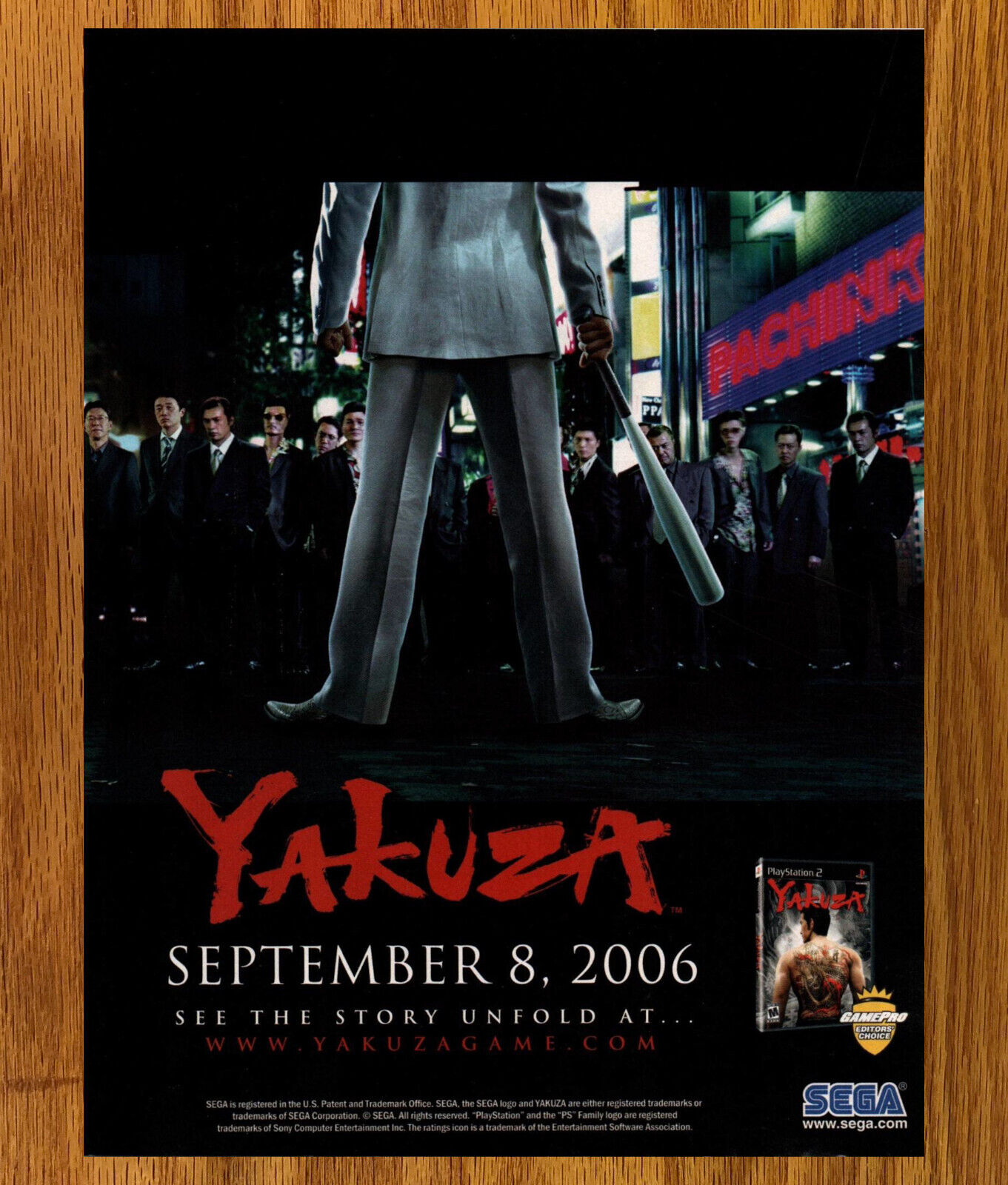 Yakuza Japanese Mafia SEGA - Video Game Print Ad / Poster Promo Art 2006