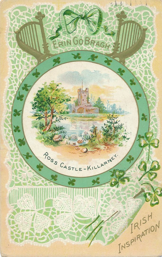 ST. PATRICK\'S DAY - Ross Castle Killarney Irish Inspiration - 1912
