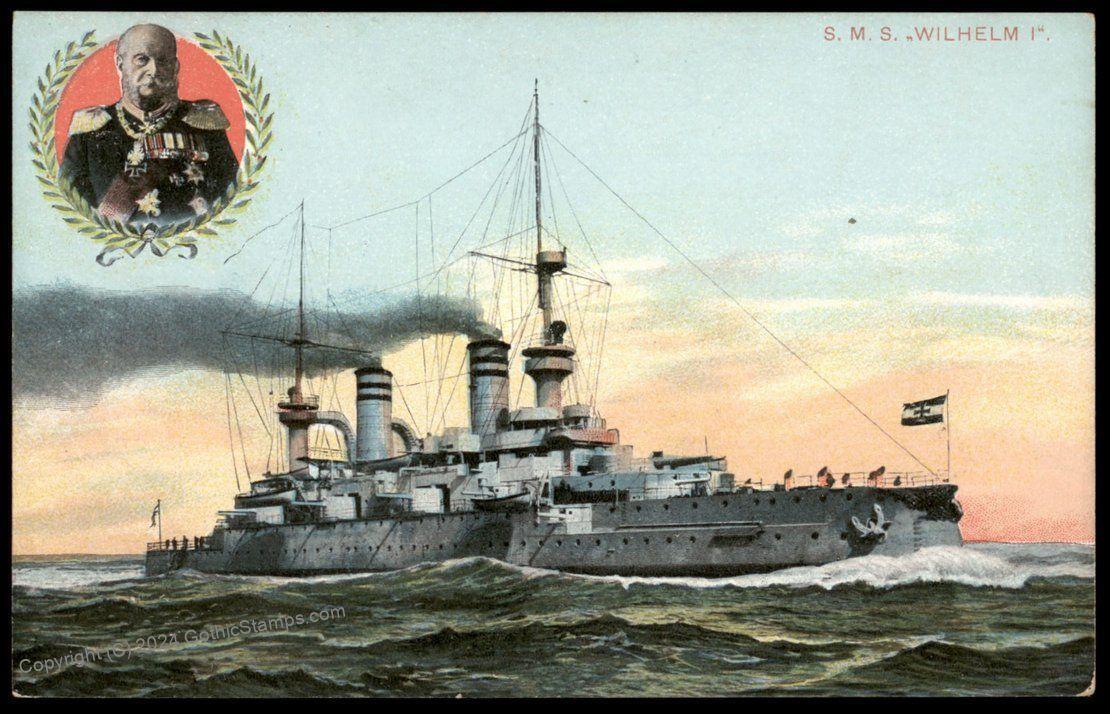 Germany WWI Kaiserliche Marine Navy Ship PC SMS Wilhelm I 77627