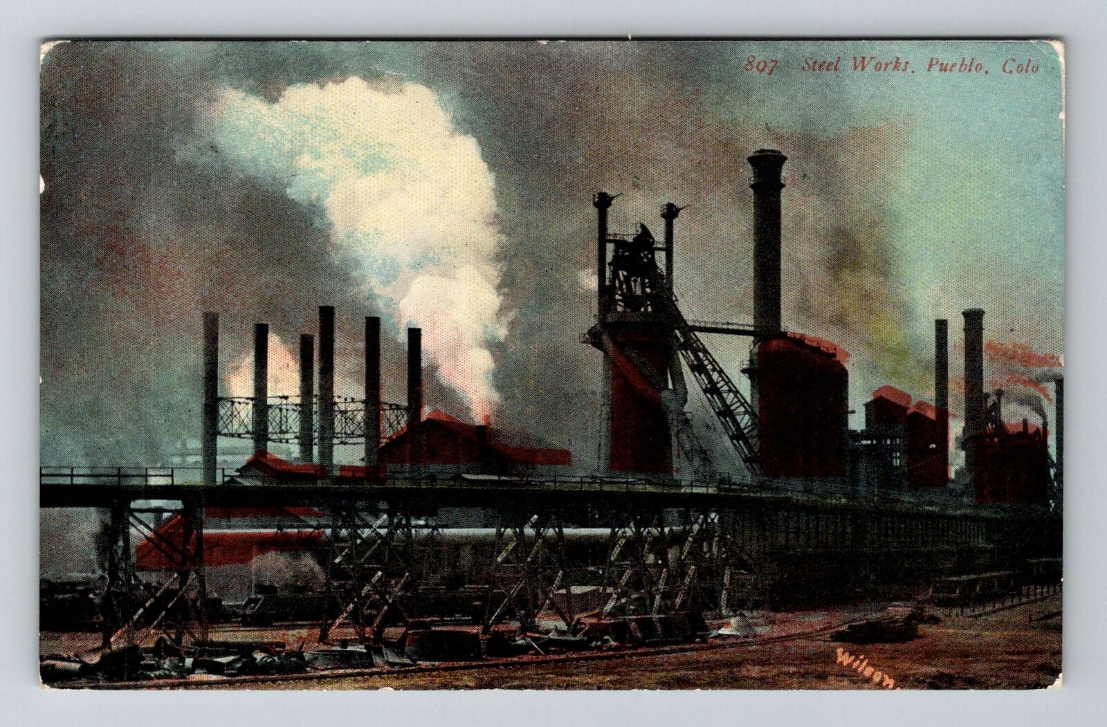 Pueblo CO-Colorado, Steel Works, Vintage Postcard