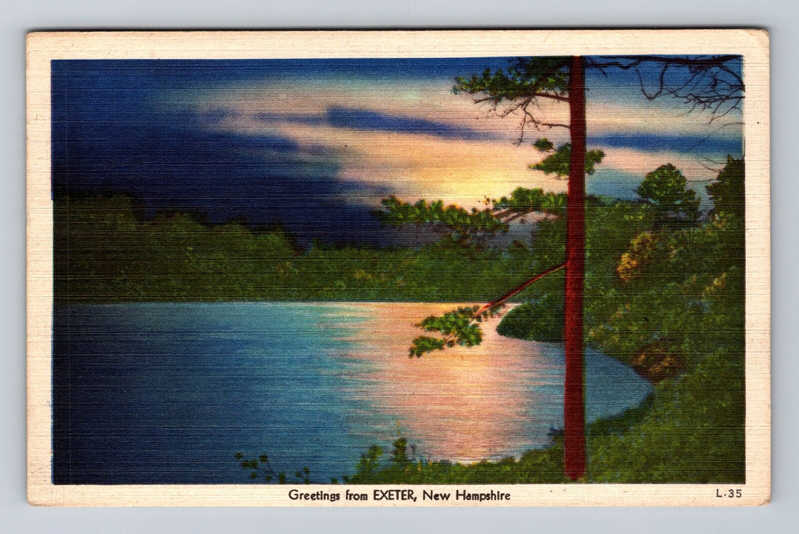 Exeter NH-New Hampshire, Scenic General Greetings, Vintage c1947 Postcard