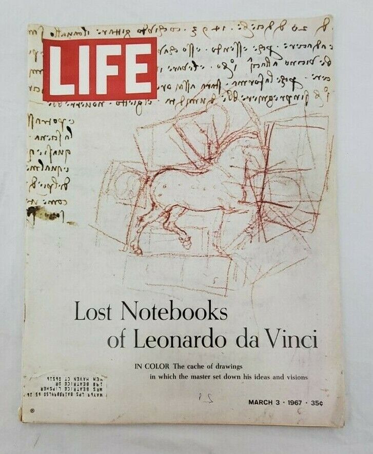VINTAGE LIFE ~ Magazine ~ Leonardo\'s Lost Notebooks - March 3,1967 - Vol.62 No.9