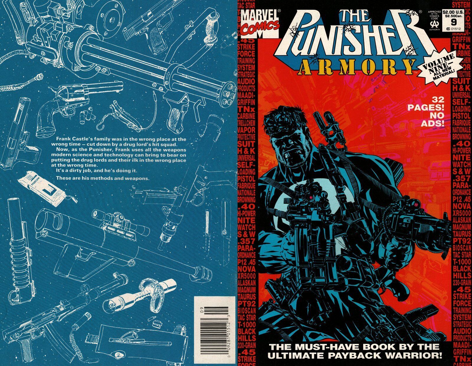 The Punisher Armory #9 Newsstand Cover (1990-1994) Marvel Comics