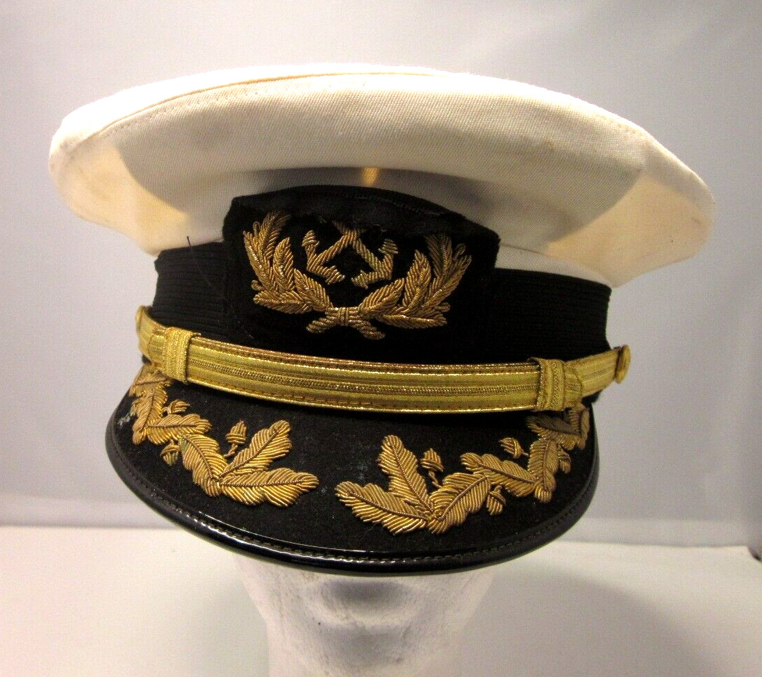 Vietnam Era US Merchant Marine  Officer's Uniform Visor Service Cap Unknown Size