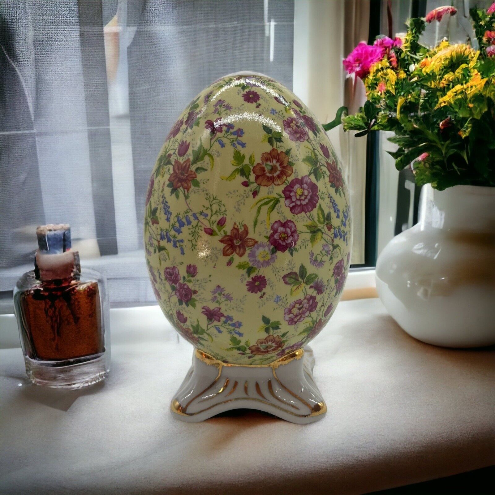 Formalities by Baum Bros Floral Egg Porcelain 7
