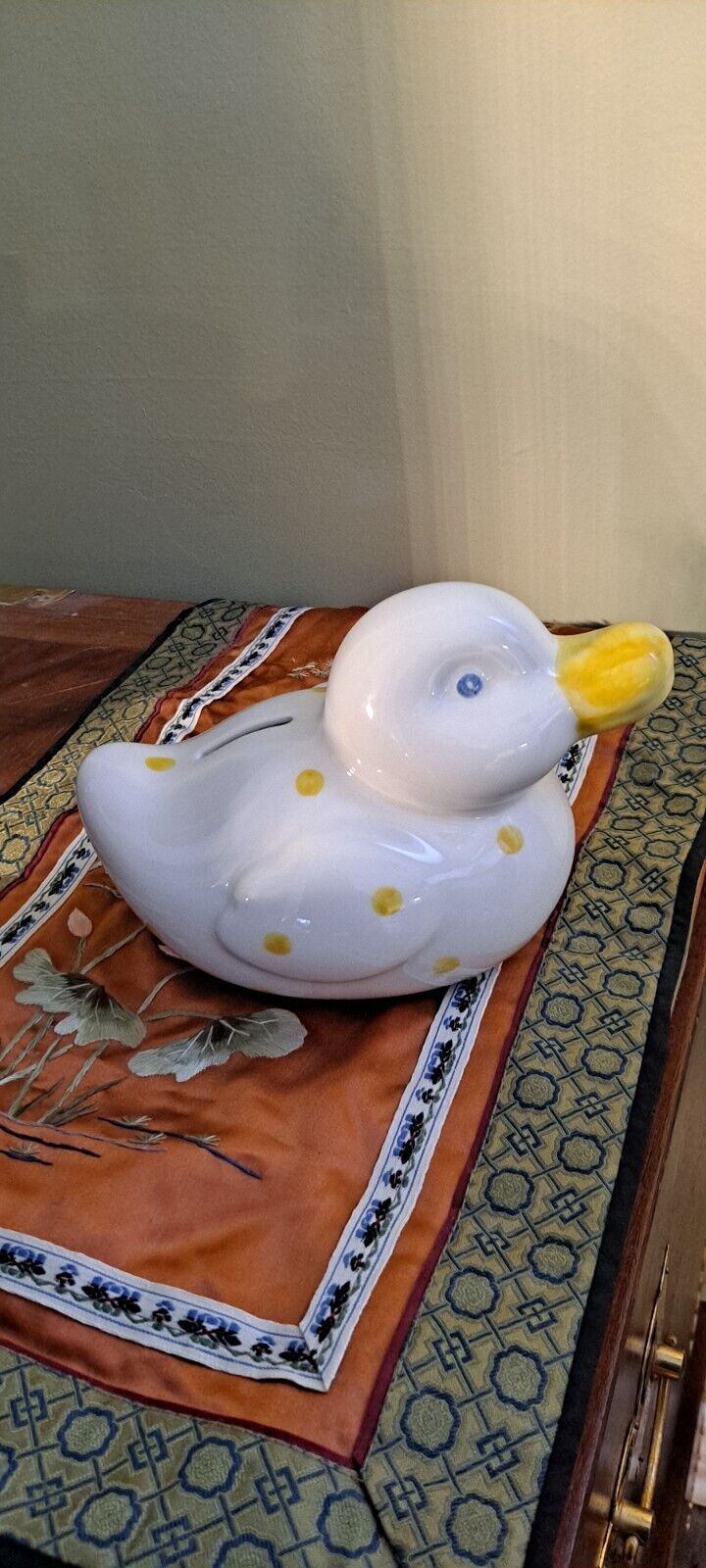 TIFFANY  & CO CERAMIC DUCK COIN BANK MADE IN ITALY