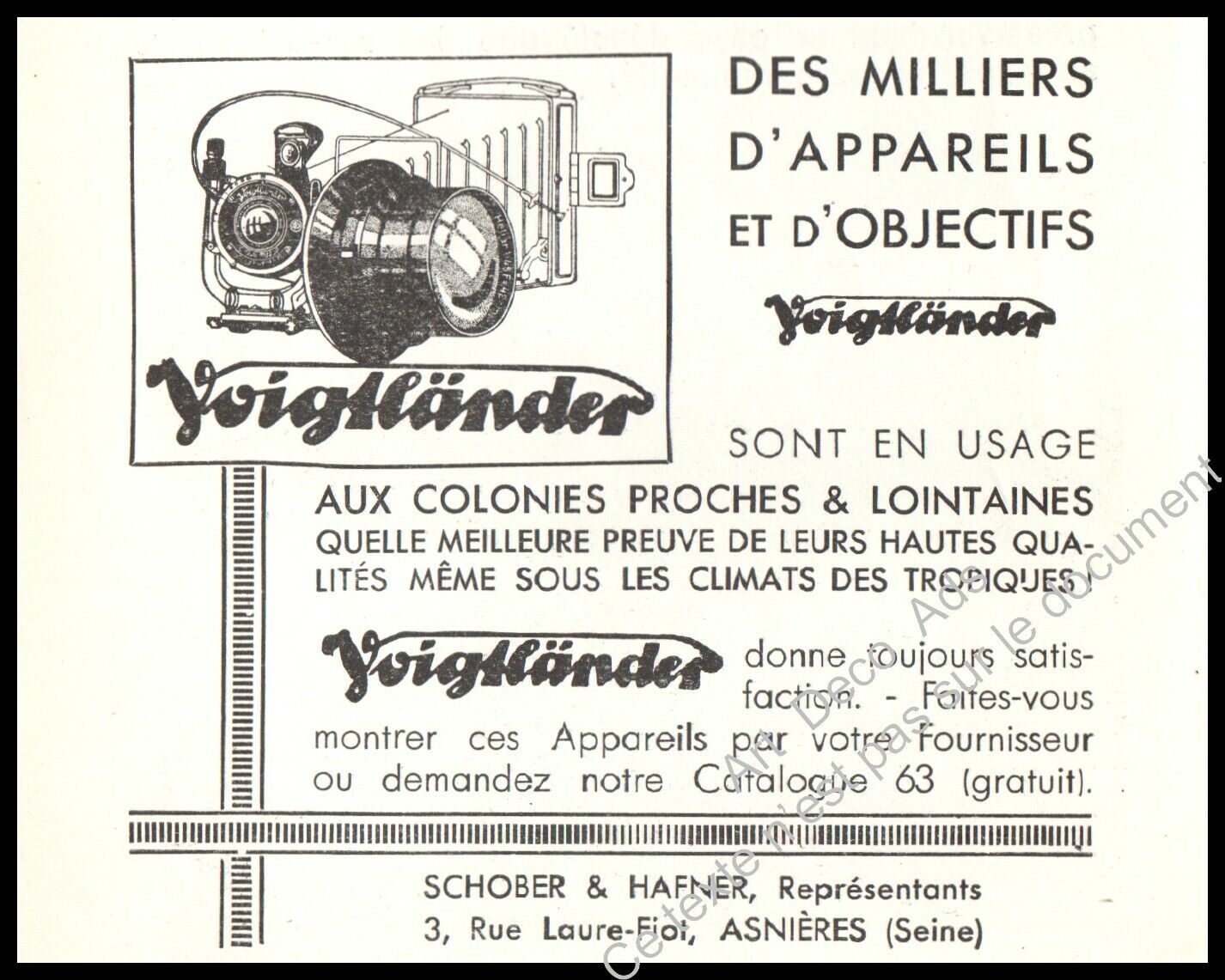 Vintage 1931 Voigtlander Camera Camera Advertising Print Ad