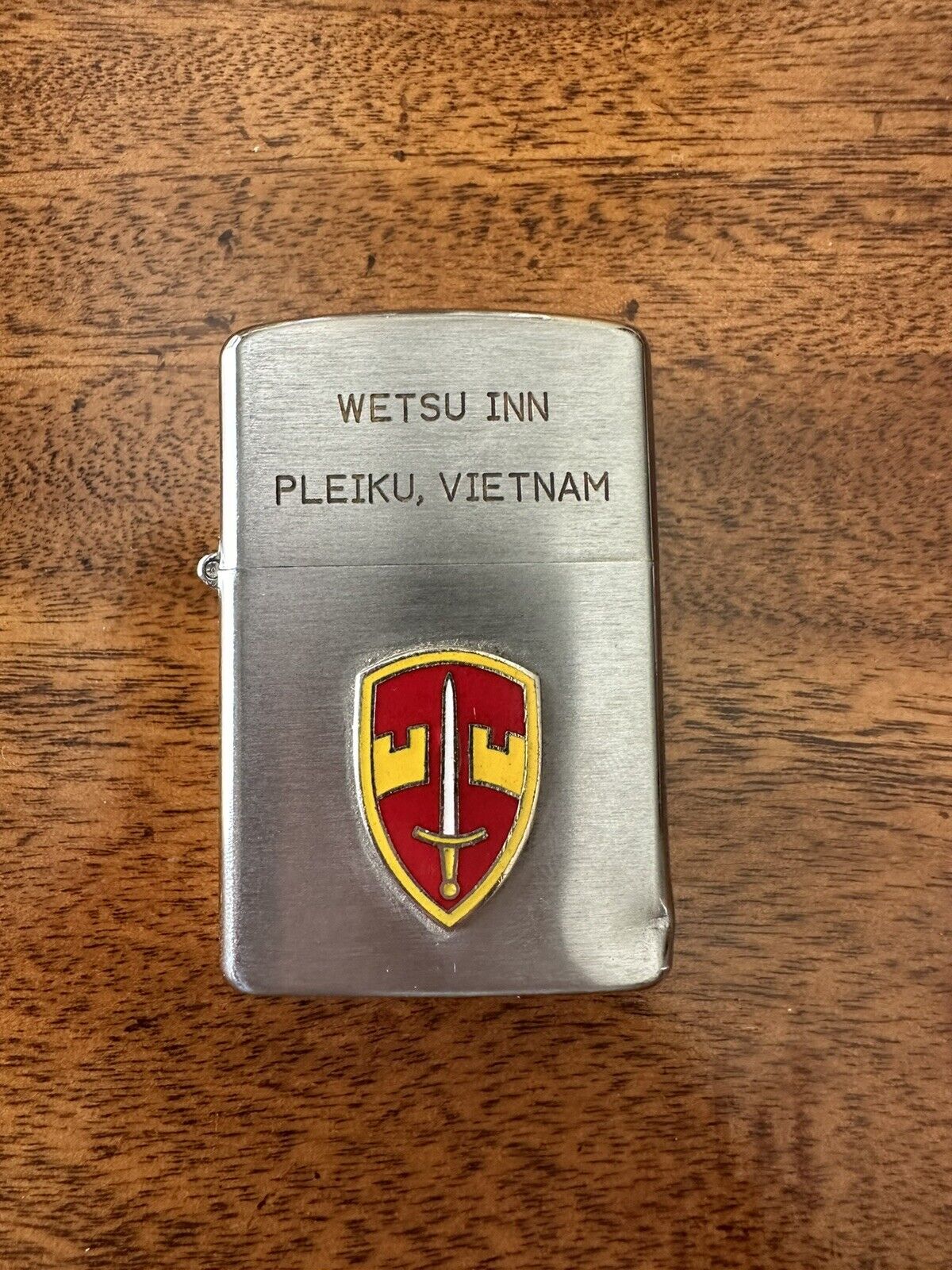 Authentic Vietnam Era WETSU INN PLEIKU Enlisted Club Vulcan Lighter