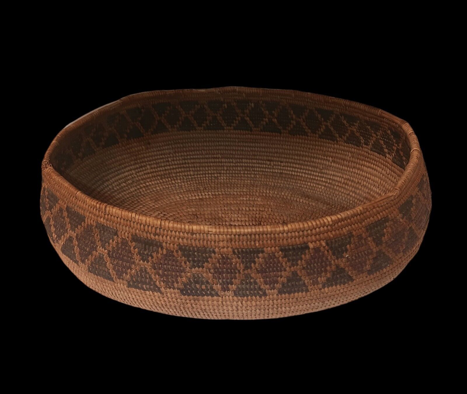 Antique Native American Coil Weave Oval basket