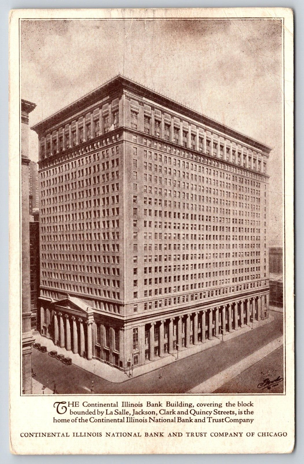Vintage Postcard Chicago Illinois 1933 World\'s Fair Continental Illinois Bank
