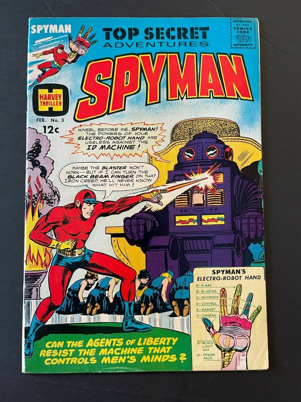 Spyman #3 - ID Machine (Harvey, 1966) F/VF