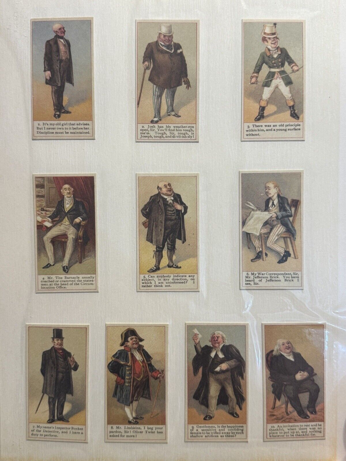 1989 DICKENS Gallery Tobacco Trading Cards Cope Bros Reprint Complete Set 50