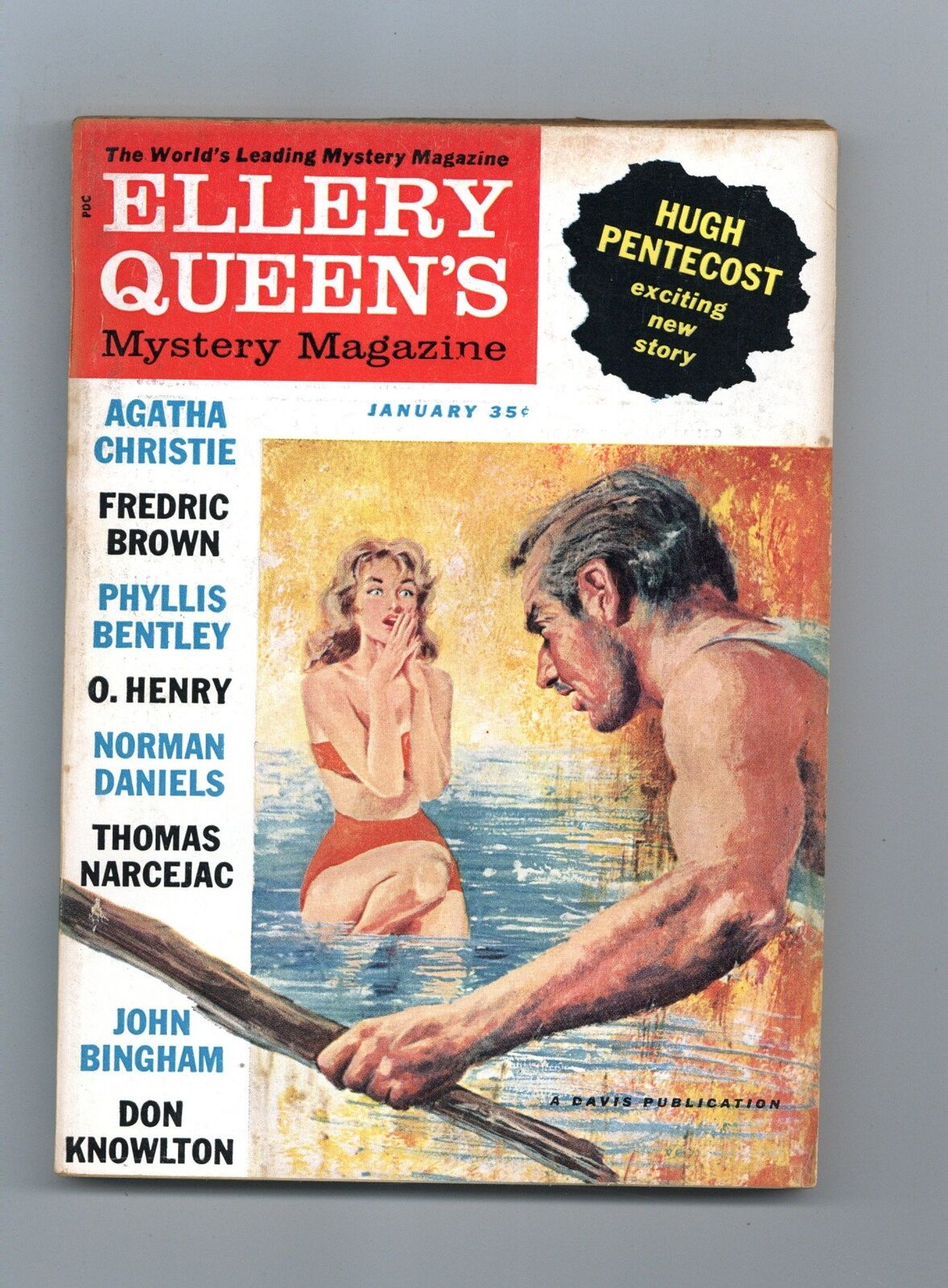 Ellery Queen\'s Mystery Magazine Vol. 37 #1 FN+ 6.5 1961