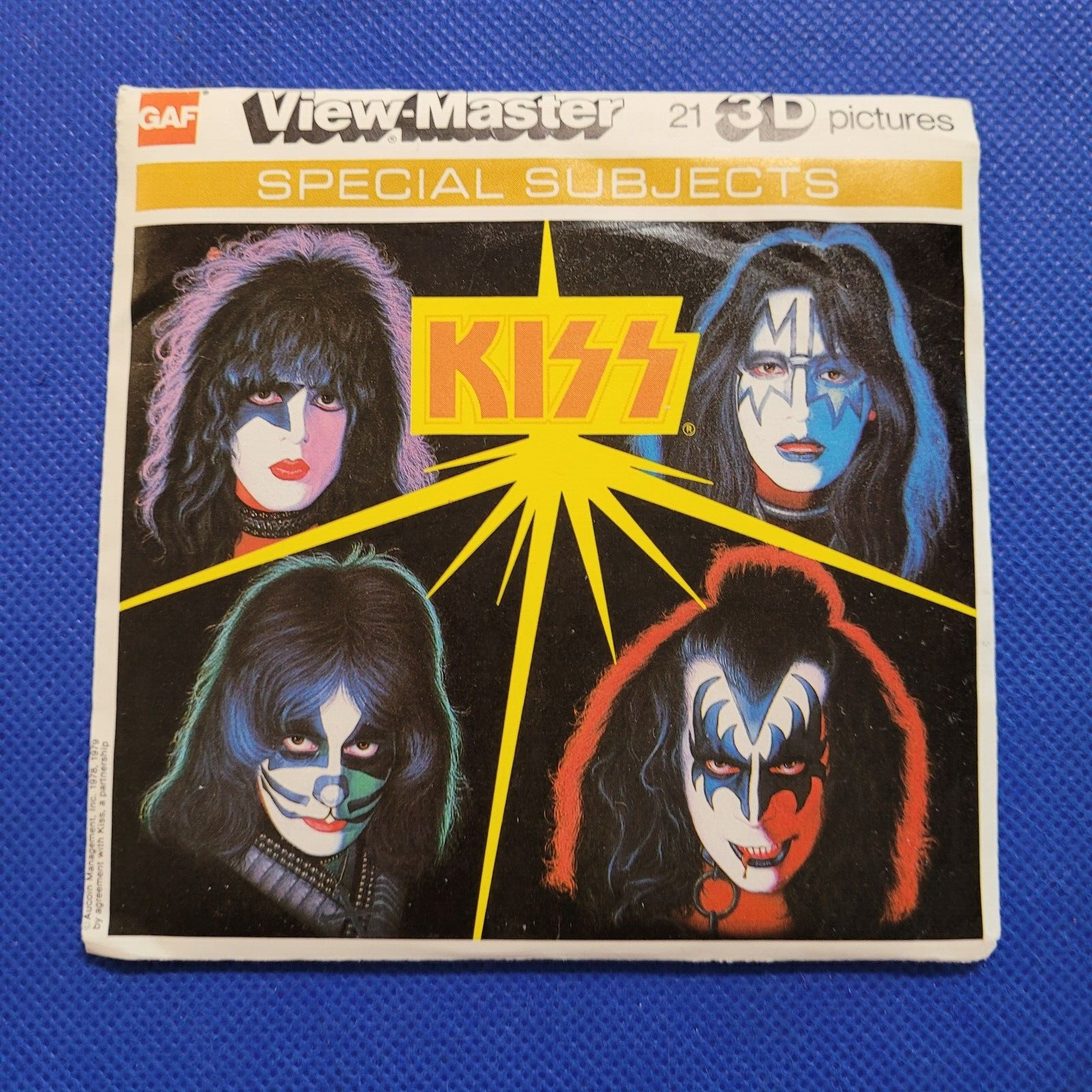 RARE gaf K71 KISS Rock Music Band Special view-master 3 Reels Packet Some Tones