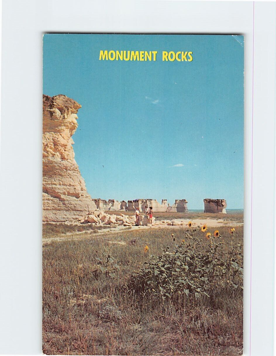 Postcard Monument Rocks near Oakley Kansas USA