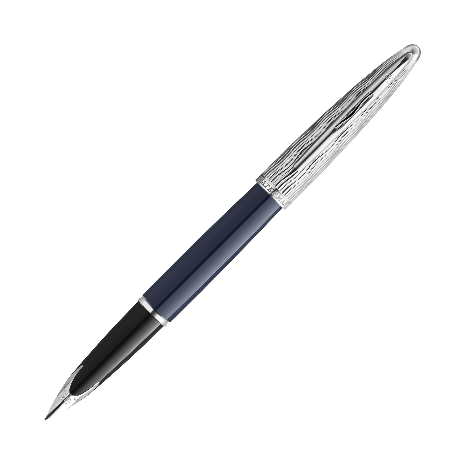 Waterman Carene L’Essence du Bleu Fountain Pen in Metal & Blue Lacquer - 18K F