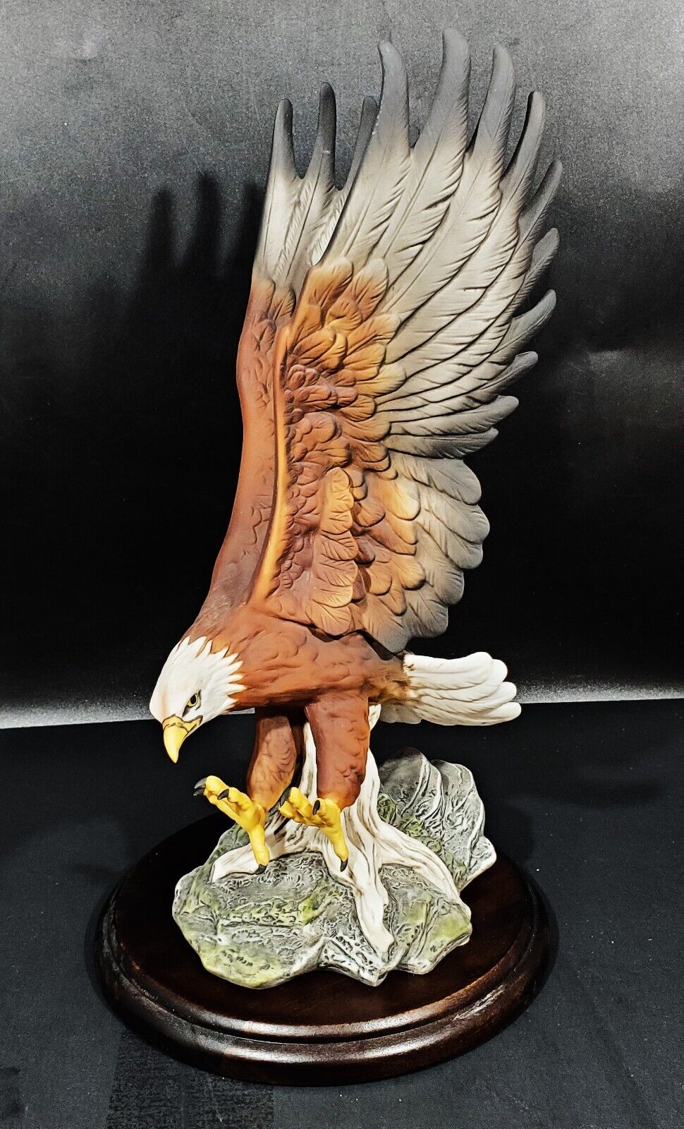 Vintage 1986 Masterpiece Porcelain Homco American Bald Eagle Figurine 12