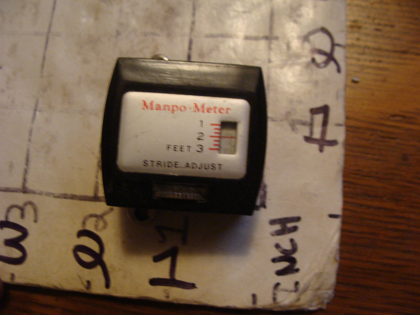 vintage Manpo Meter Digitat-Pedo, early step/distance counter WOW
