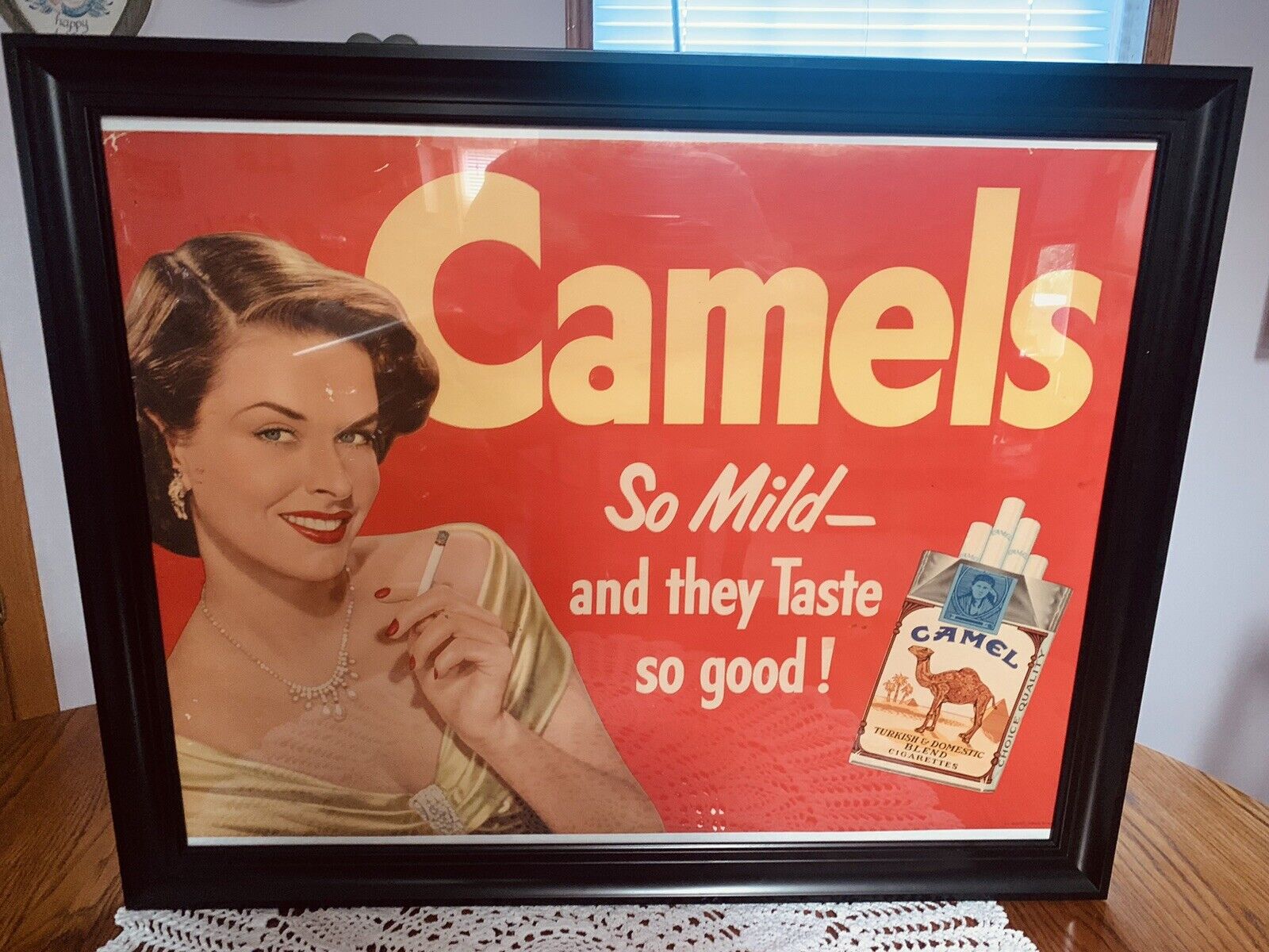 Vintage camel cigarette advertising litho