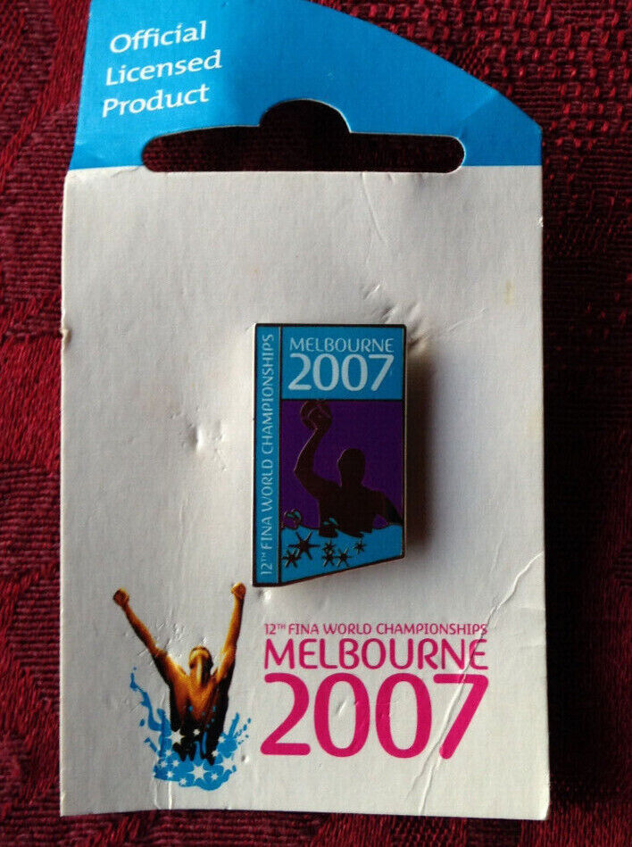 Swimming 12th FINA World Championships Melbourne 2007 Pin Badge  RARE NEW