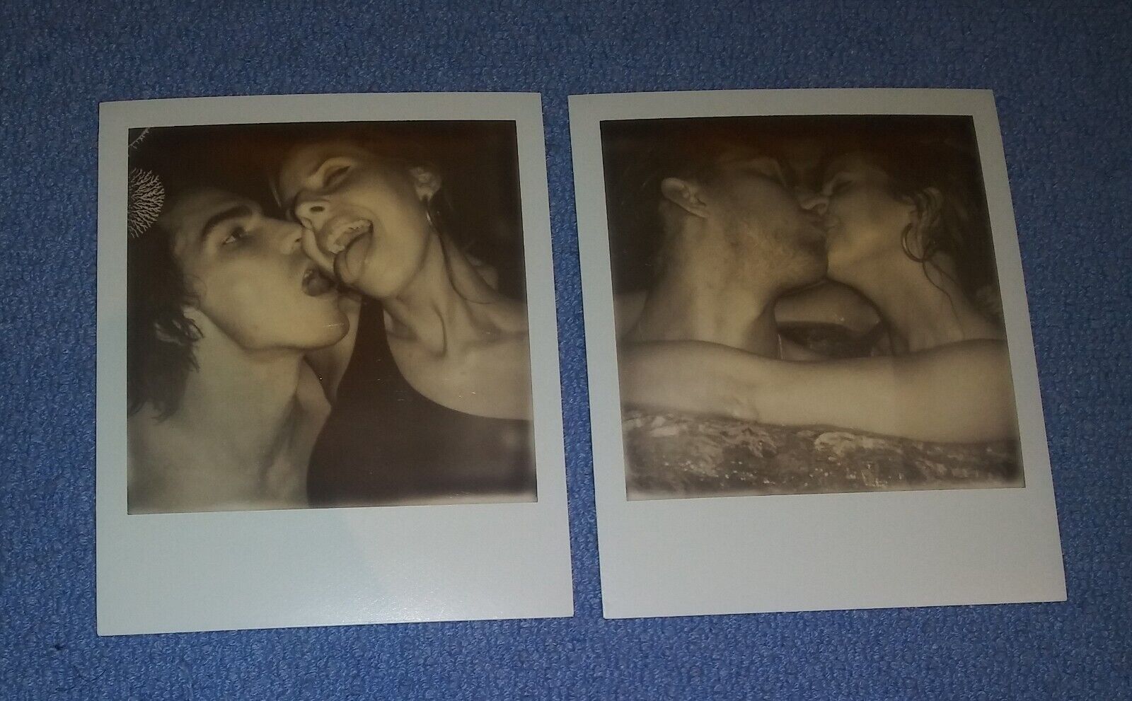 Vintage 70's polaroid couple Photo's Affectionate Exotic Models 
