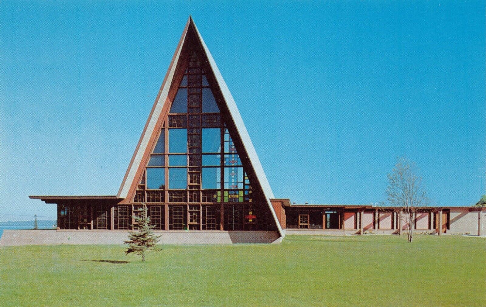 St Ignace Mackinaw County Michigan The Methodist Church Vtg Postcard CP344