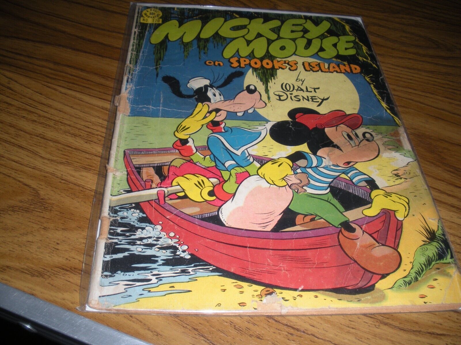 GOLDEN AGE MICKEY MOUSE ON SPOOK'S ISLAND 1947 FOUR COLOR #170 GOOD