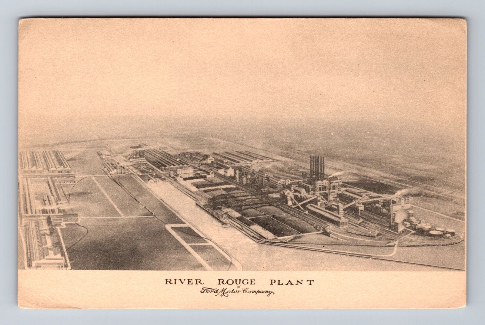 Dearborn MI-Michigan, The River Rouge Plant, Ford Motor Company Vintage Postcard