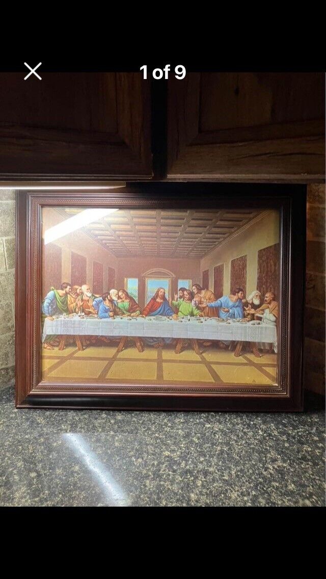 Vintage 1950’s, Plastic Framed ‘ The Last Supper”