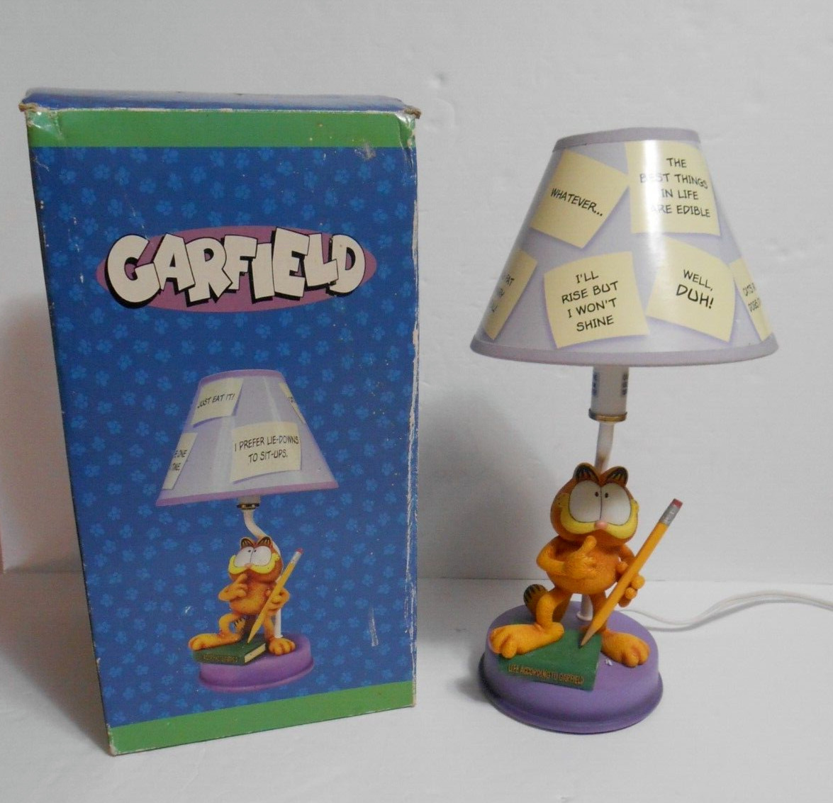 Vintage Garfield The Cat Desk Lamp Westland 1981 Super Rare With Box Very Nice