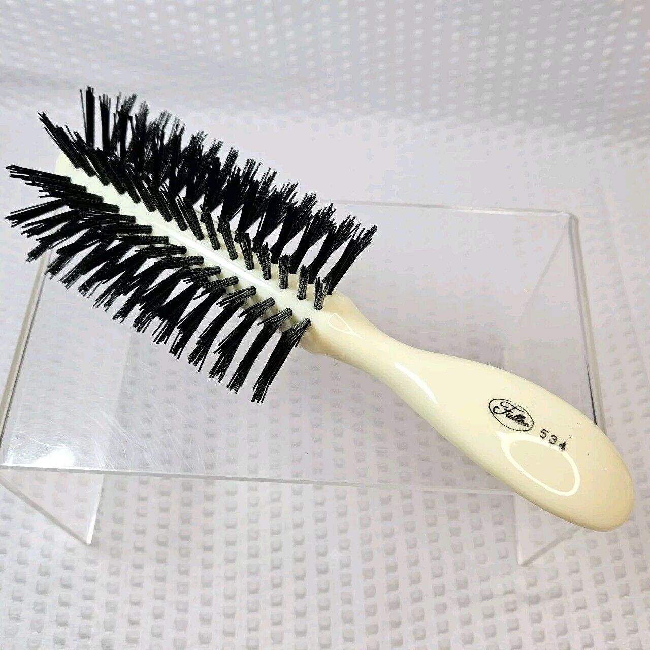 Vintage Fuller Hairbrush 534 Half Round Brush White New