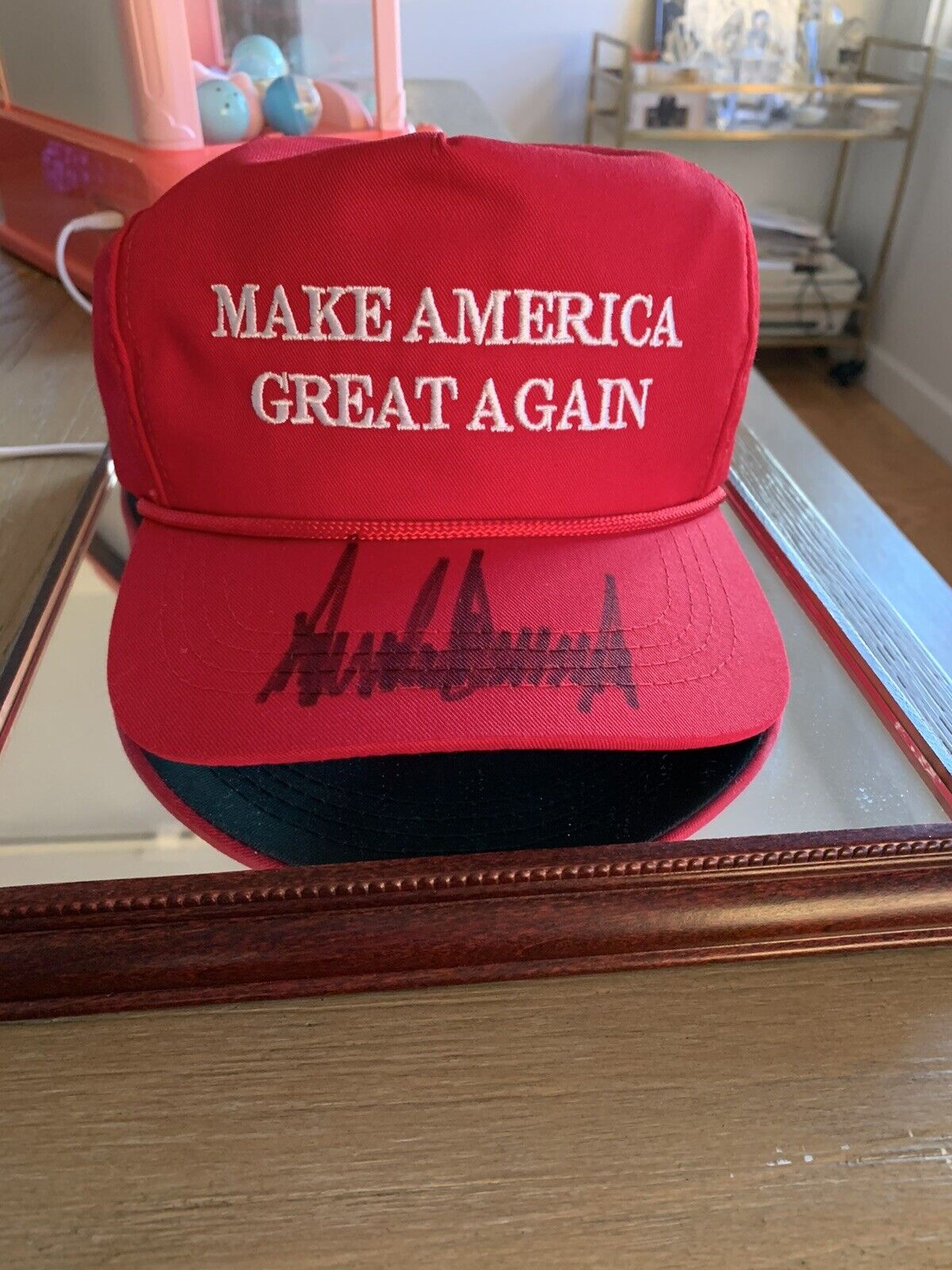 President DONALD TRUMP Autographed MAGA Hat “MAKE AMERICA GREAT AGAIN” SIGNED