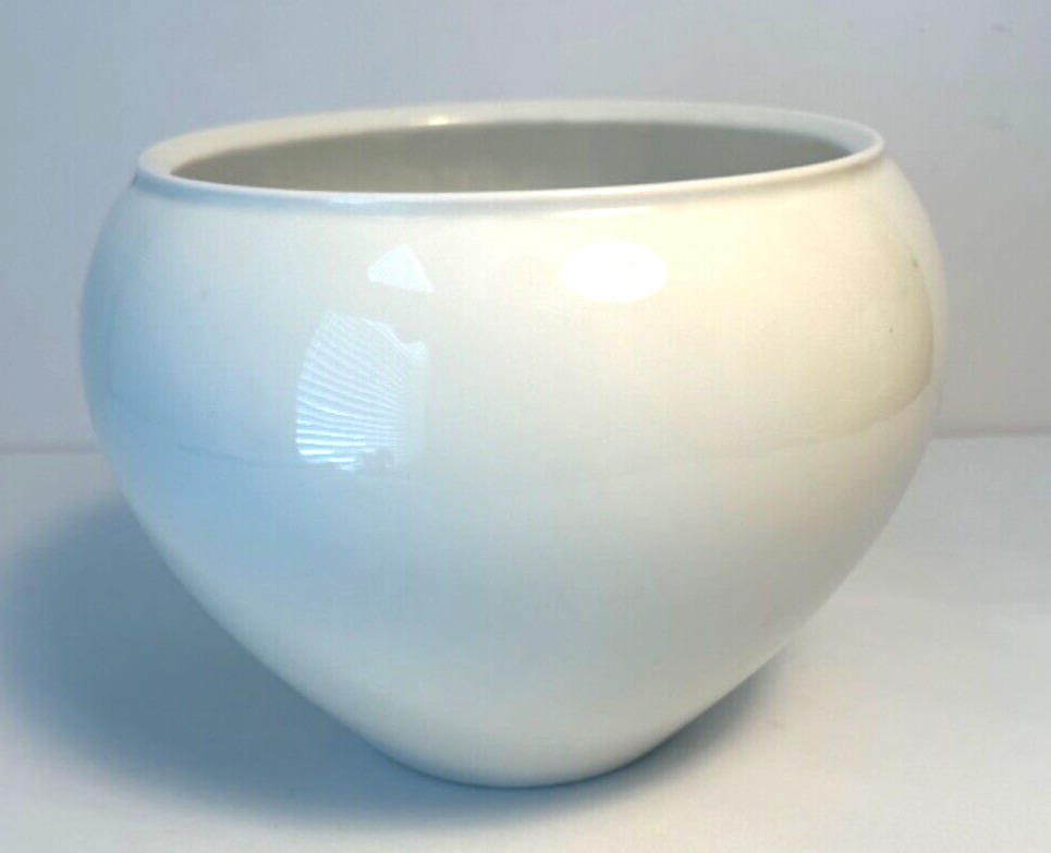 Vintage KPM German Porcelain Flower Vase White Glazed Scepter Mark Germany
