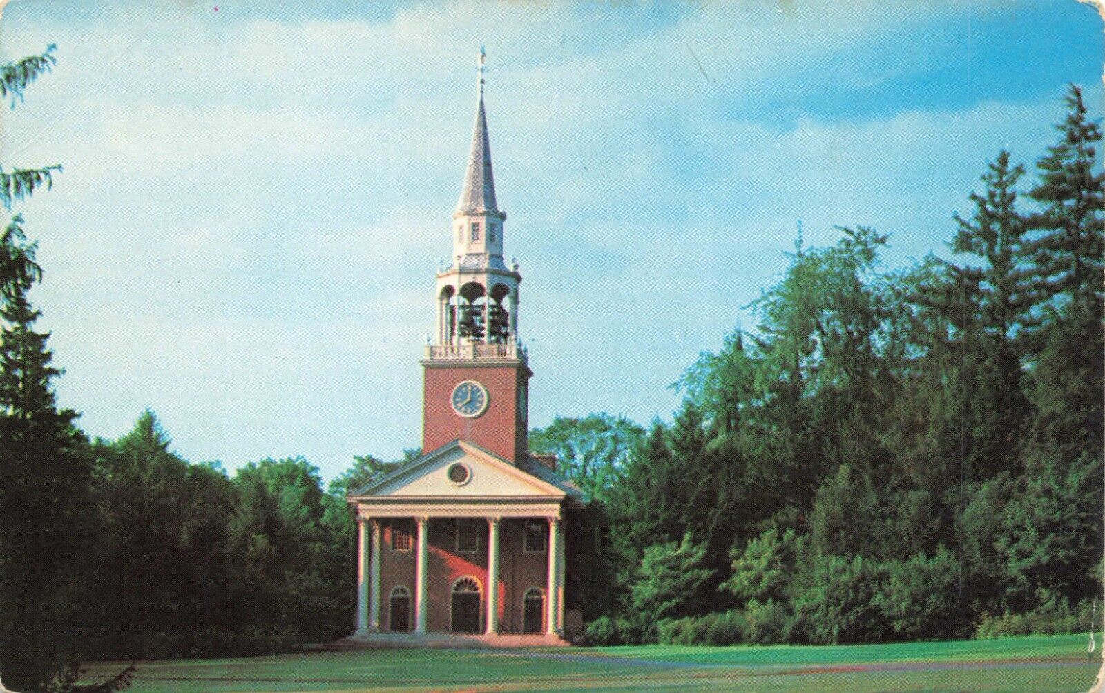 Postcard CT Wallingford Choate College Prep Boarding School Chapel Church