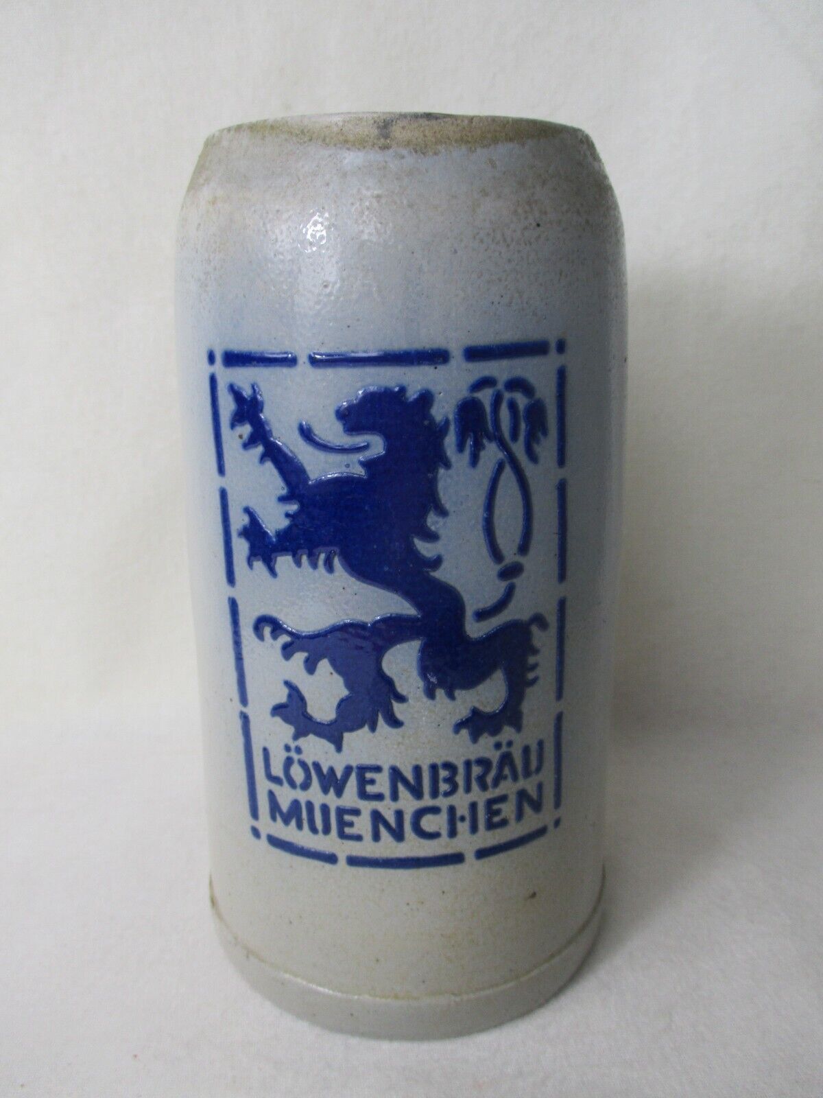 Ancient Brewery Beer Mug Löwenbräu Munich Bavaria 1 Liter Old