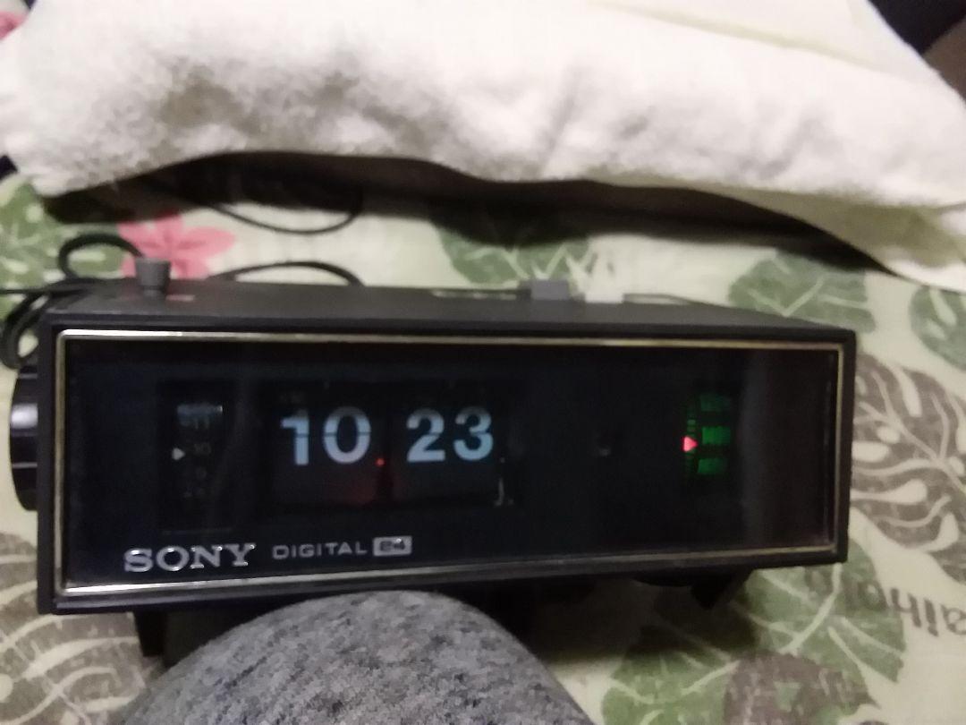 Made In Japan Flapping Clock Sony 8Rc-29 At That Time Table Semi-Operating Item