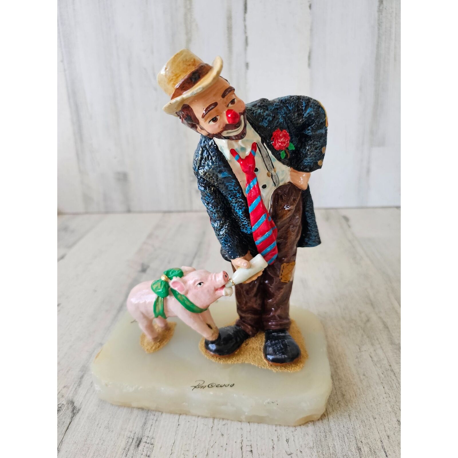 Ron Lee hamming it up clown pig RARE baby gold vintage 2000