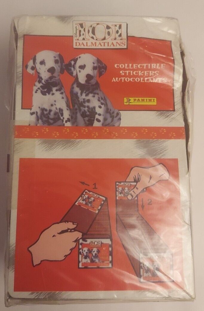 1992 Panini 101 Dalmatians Album Stickers Sealed Box (100 Packs) 