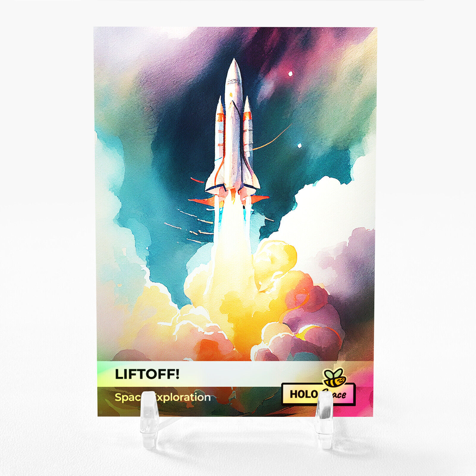 LIFTOFF Space Exploration Art Card 2023 GleeBeeCo Holo Space #LFSE