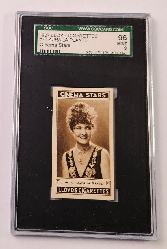 1937 Lloyd Cigarettes Cinema Stars #7 LAURA LA PLANTE SGC 9 MINT