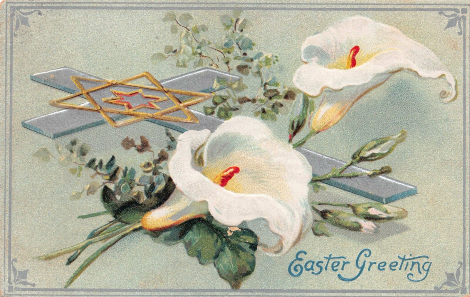 Raphael Tuck Vintage Easter Greetings Postcard Posted 1908 CP343