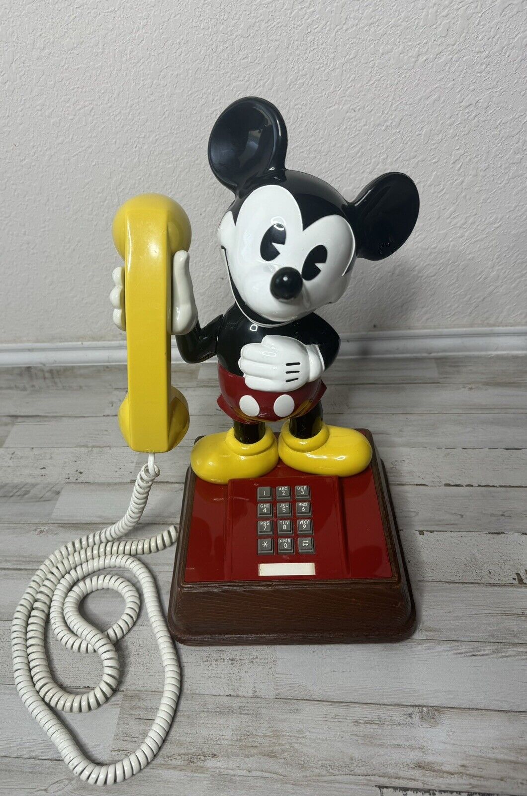 Vintage 1970's The Mickey Mouse Phone Landline Push Button Disney. 