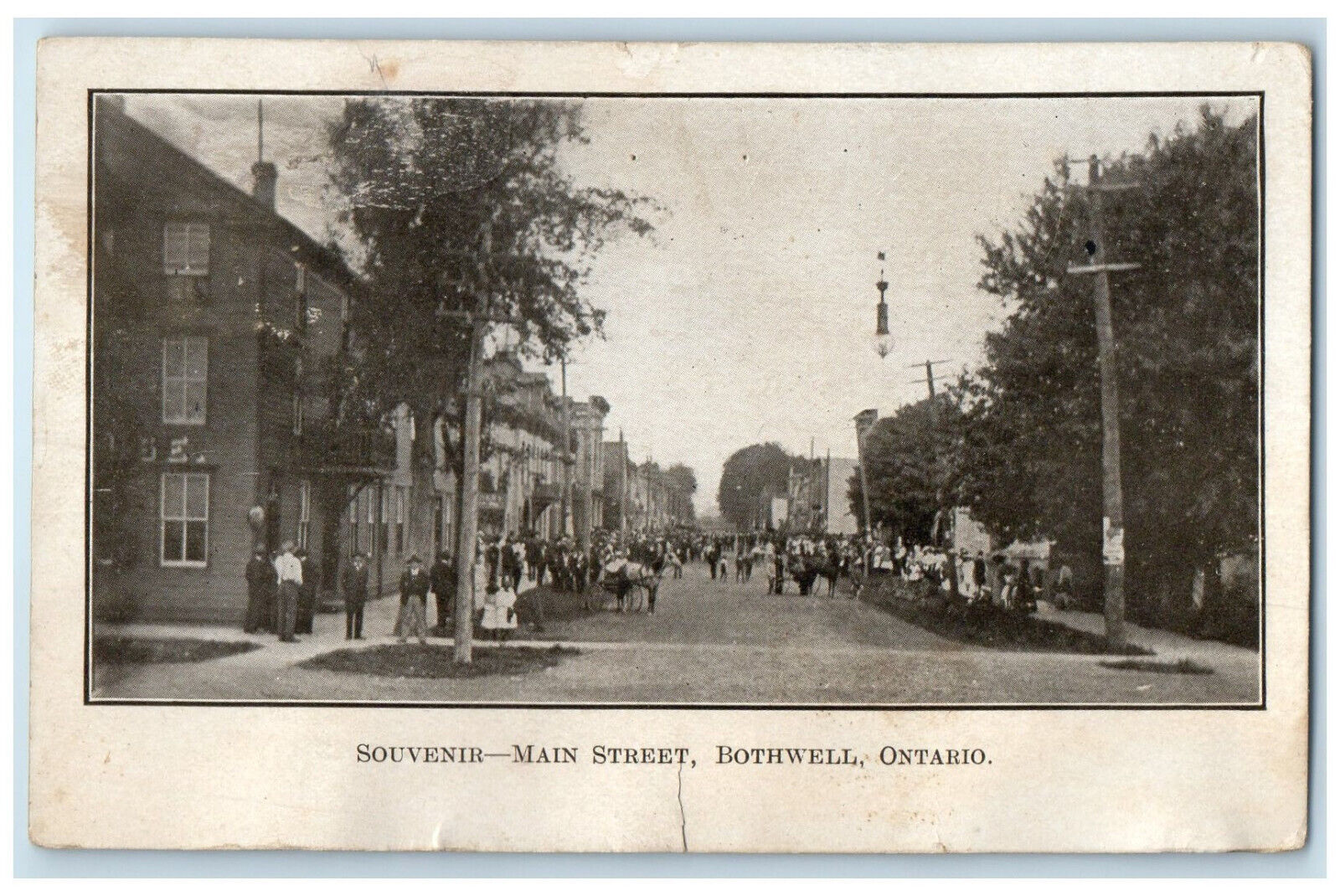 1906 Souvenir Main Street Bothwell Ontario Canada Posted Antique Postcard
