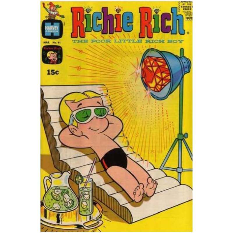 Richie Rich #91  - 1960 series Harvey comics Fine Full description below [r\