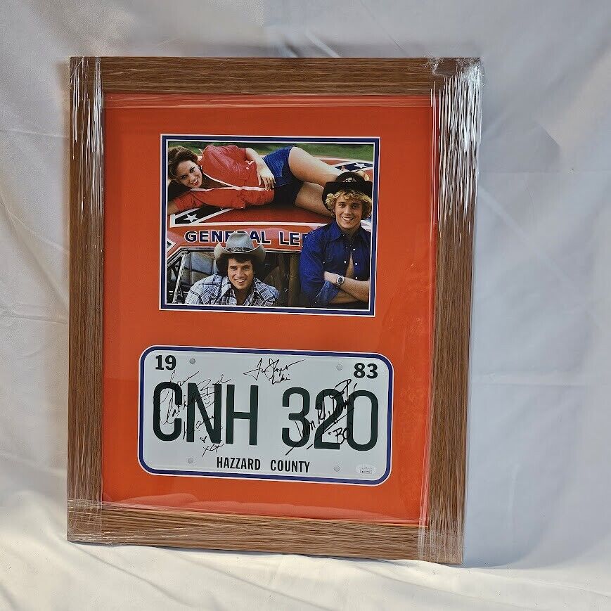 Dukes of Hazzard Signed General Lee Plate JSA Authenticated Schneider Wopat Bach