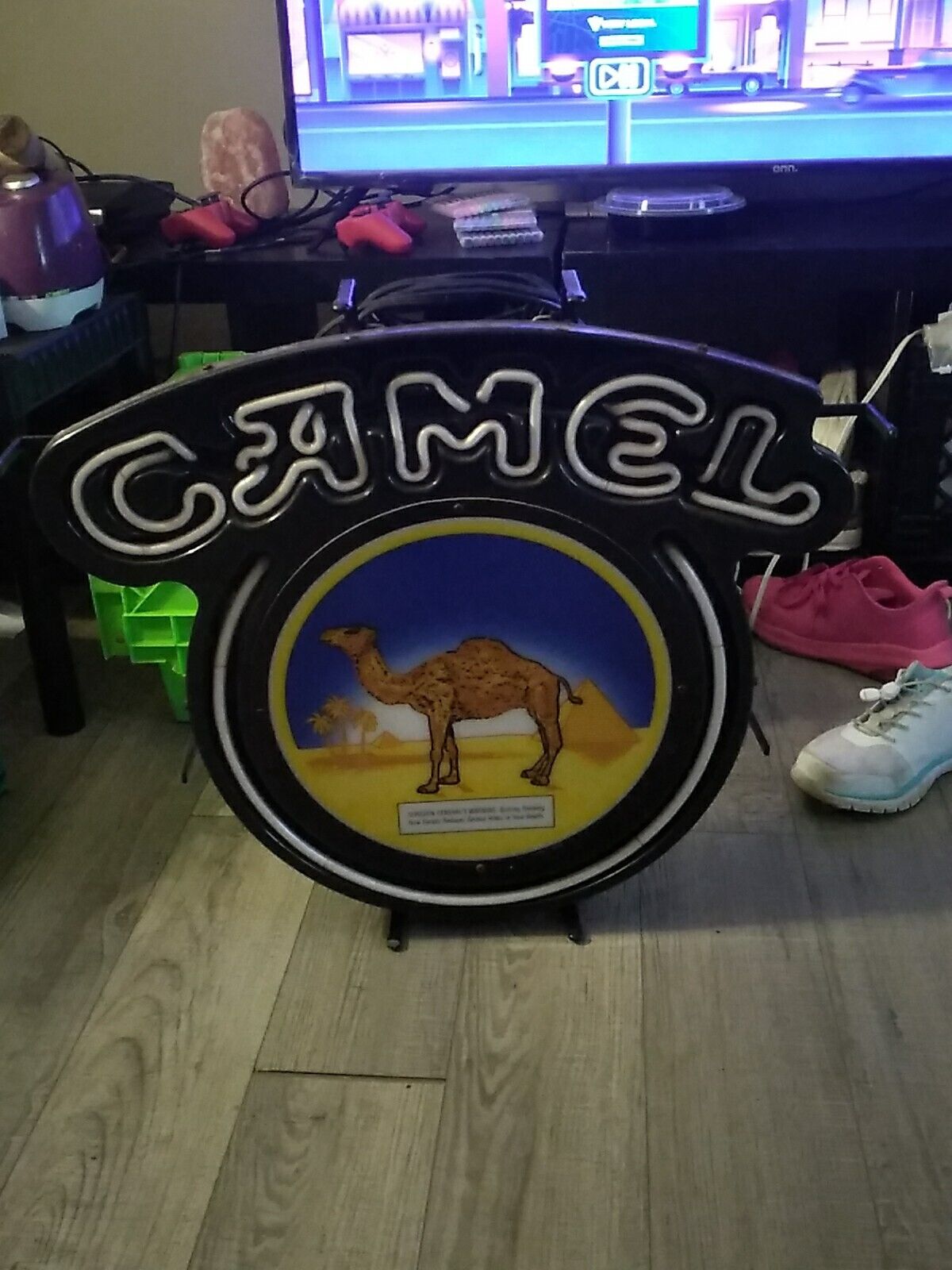 camel cigarette lighted sign vintage
