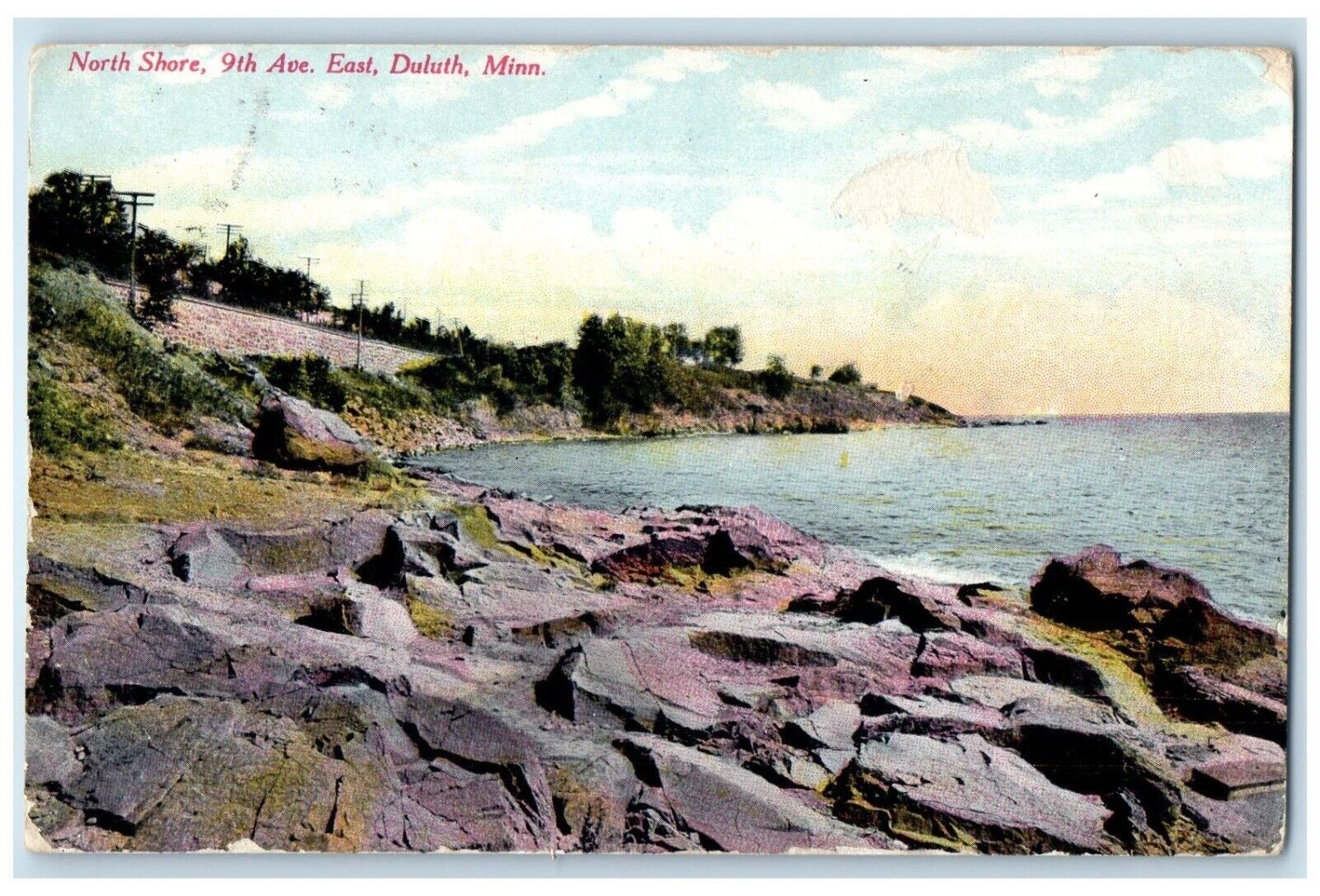 c1910's View Of North Shore 9th Ave. Duluth Massachusetts MA Antique Postcard