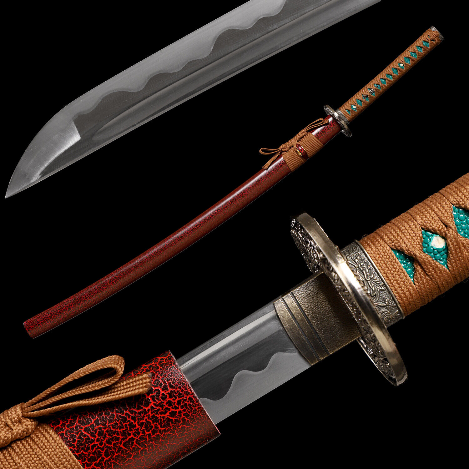 Handmade Katana Carbon Steel Japanese Real Sharp Samurai Sword Full Tang