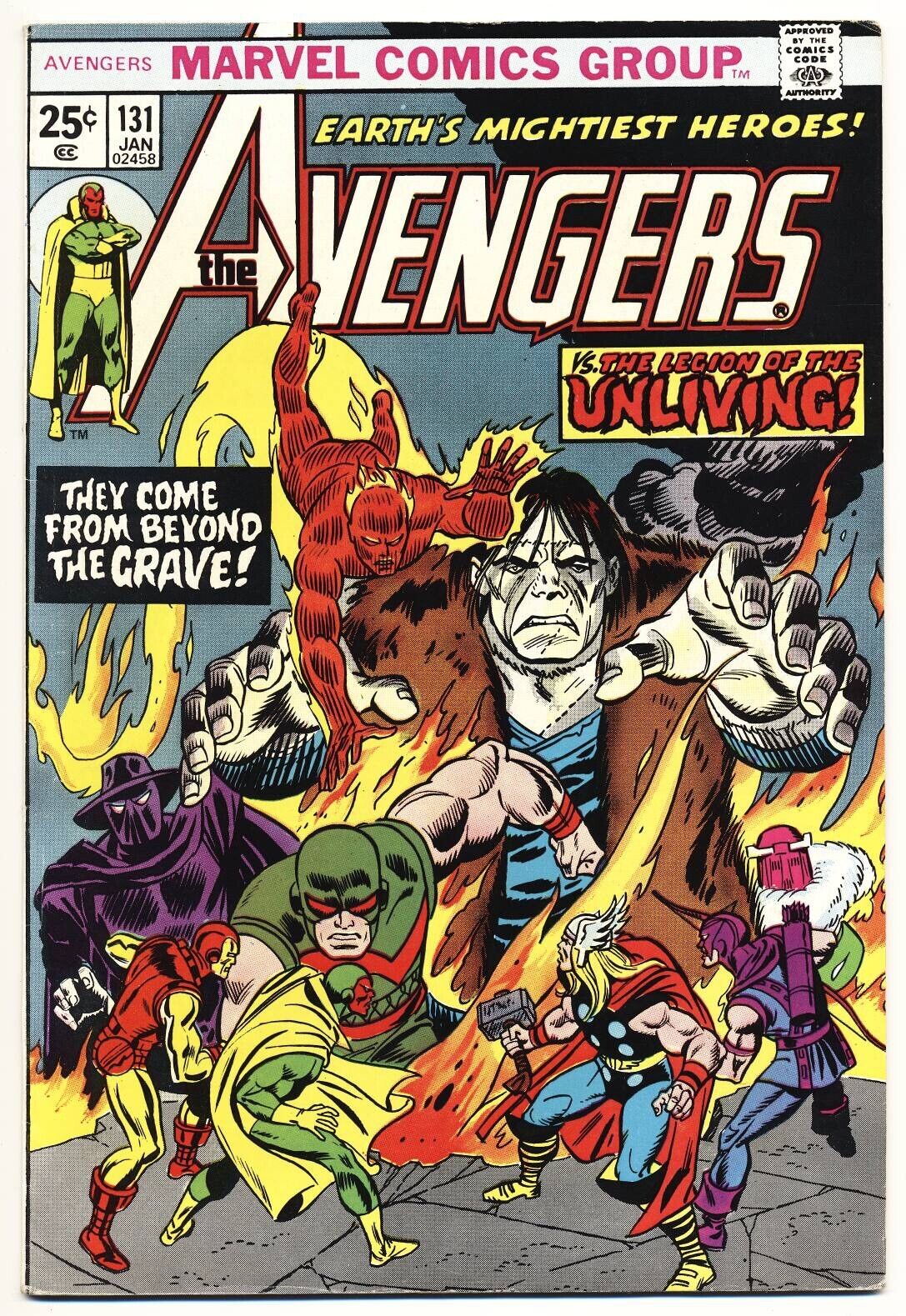 AVENGERS #131 VG, Marvel Comics 1974 Stock Image
